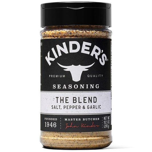 Kinders The Blend Seasoning Salt, Pepper and Garlic, 10.5 oz. Dual Opening Bottle