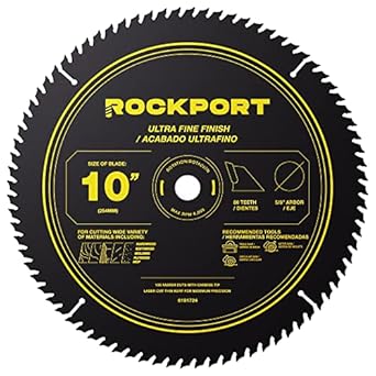 ROCKPORT 10 inch Table Saw Blades for Ultra Fine Finish Cutting