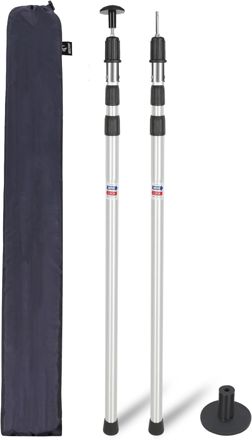 REDCAMP Adjustable Camping Tarp Poles for Shelter and Awning
