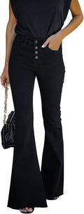 Women's Flare Bell Bottom Jeans High Waisted Dark Wash - Flattering