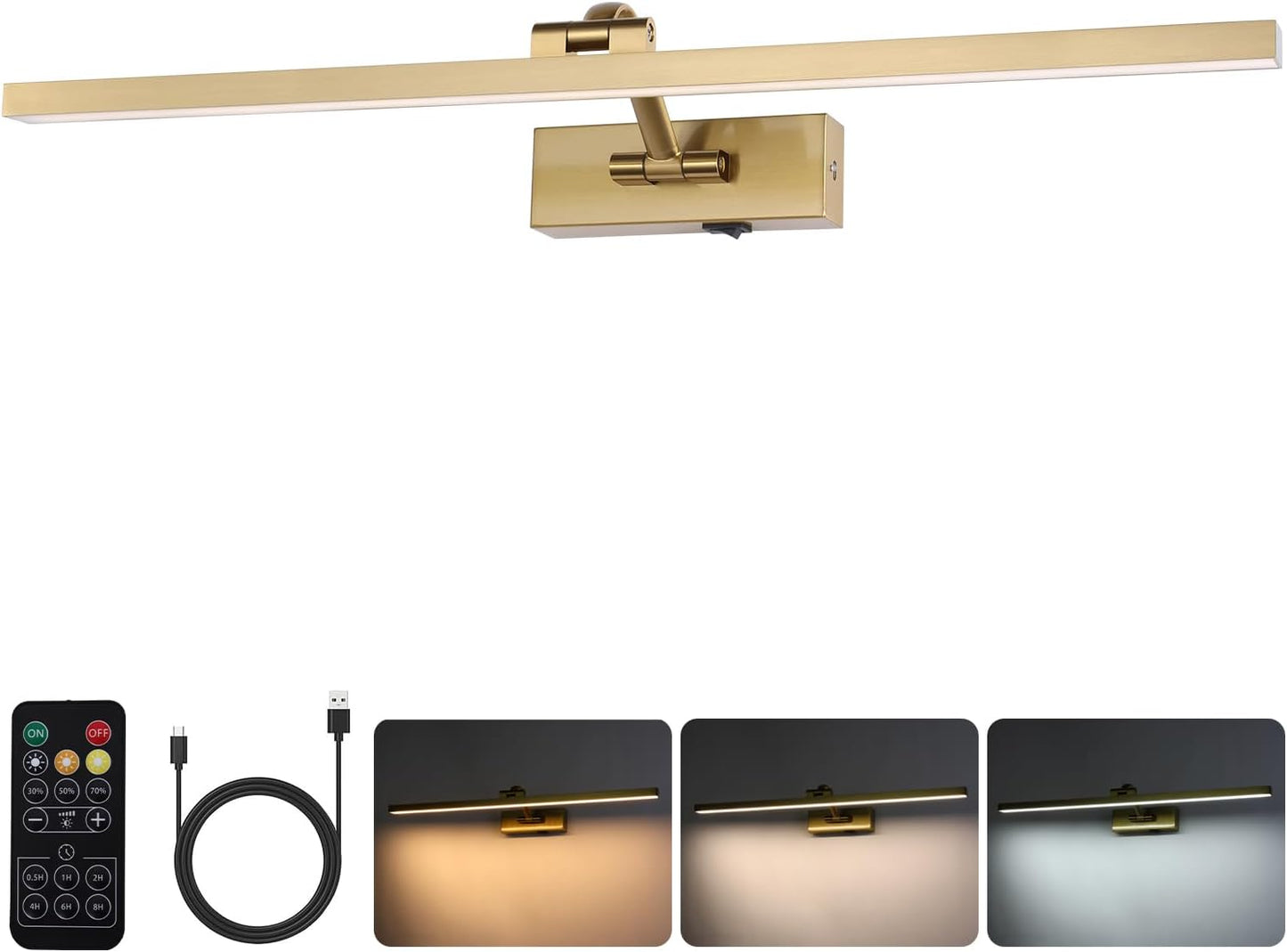 Wireless Picture Lights for Wall Battery Operated Art Lighting