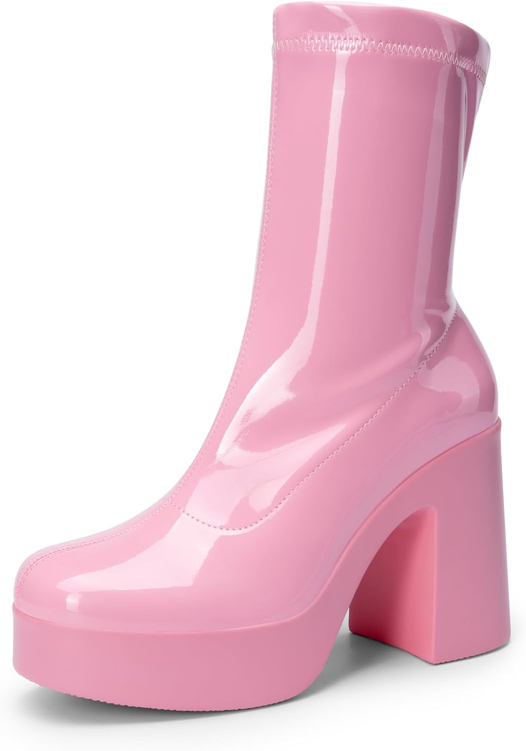 DREAM PAIRS Women's Platform Gogo Ankle Boots for Chic Style