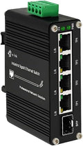 Mini Industrial 4 Port Gigabit Ethernet Switch with SFP - Rugged