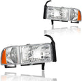 Headlight Assembly for Dodge Ram 1500 2500 3500 - Chrome Housing