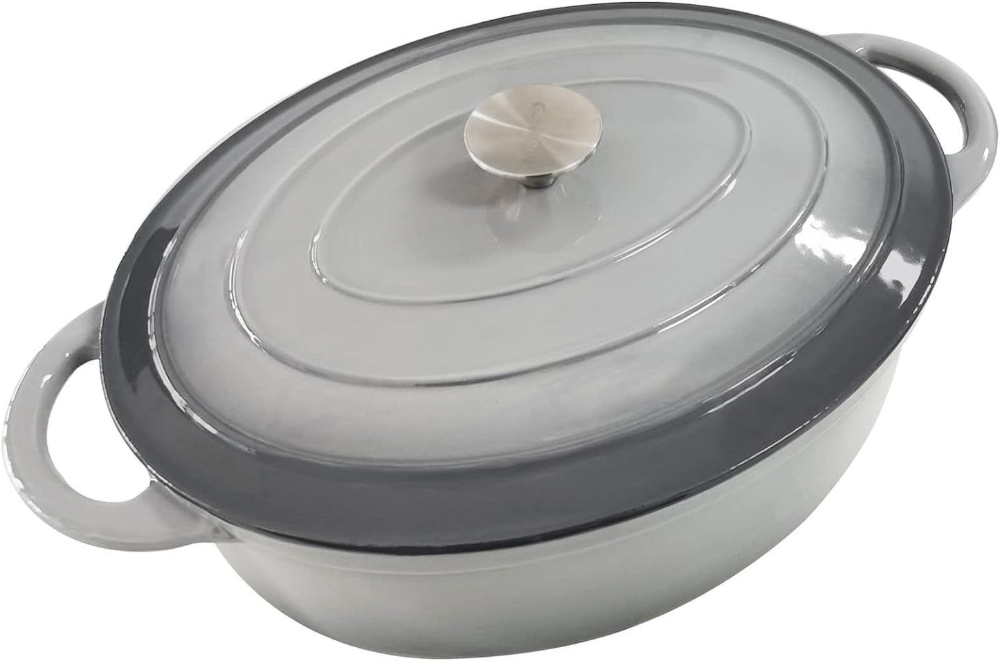 Enameled Cast Iron Oval Dutch Oven for Versatile Cooking Needs