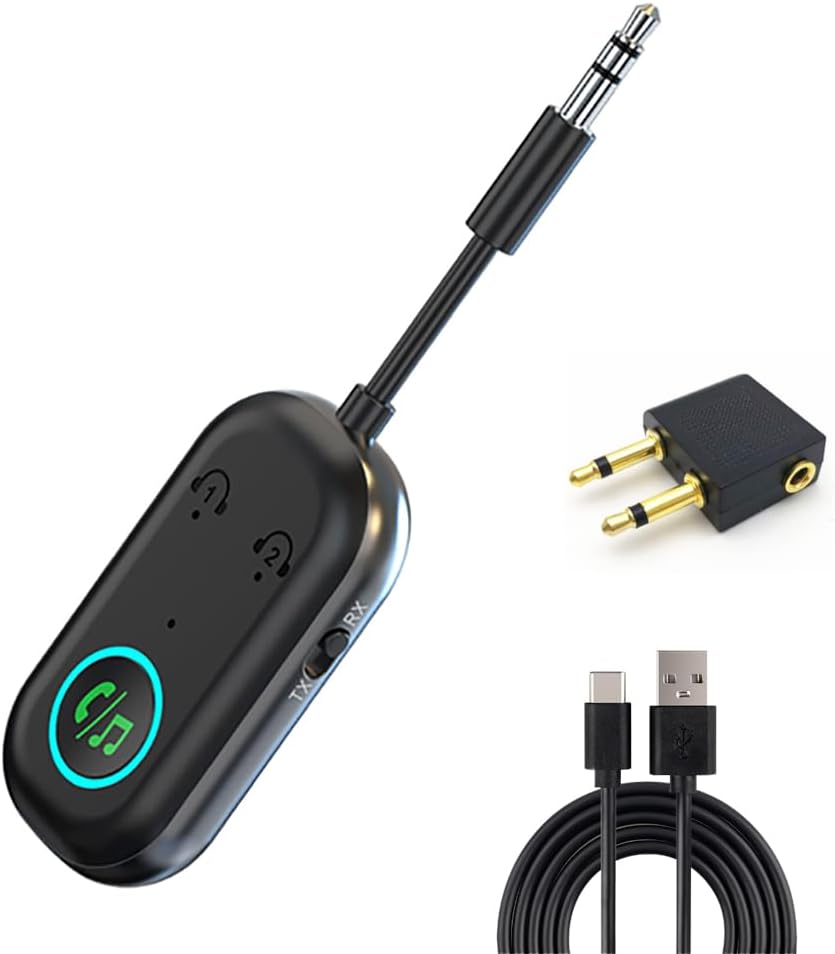 Hands-Free Dual Pairing Bluetooth Adapter by Fansoun