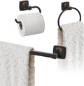 Stature Oil Rubbed Bronze 18 in Towel Bar Bathroom Hardware Set
