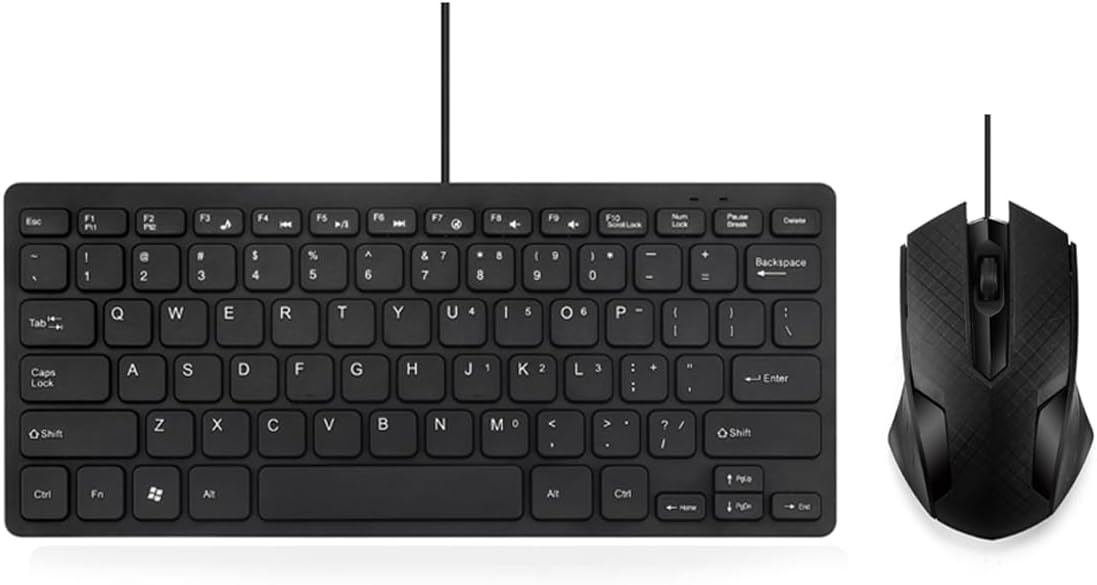 MCSaite Mini Keyboard & Mouse Combo - Portable 60% USB Set