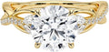 1-3 CT Moissanite Engagement Ring - Handcrafted Round 3 CT