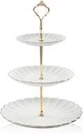 3 Tier Ceramic Cake Stand for Wedding and Tea Parties - Elegant