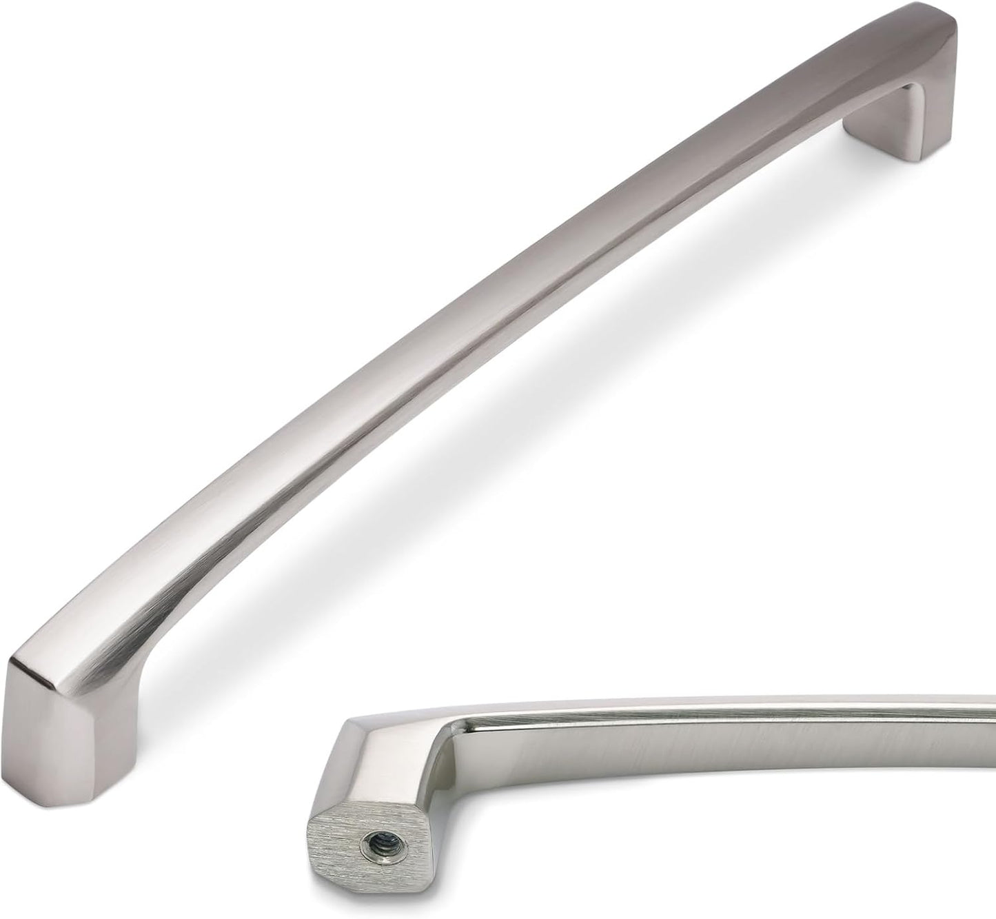 7-1/2 inch Brushed Satin Nickel Cabinet Handles for Modern Homes