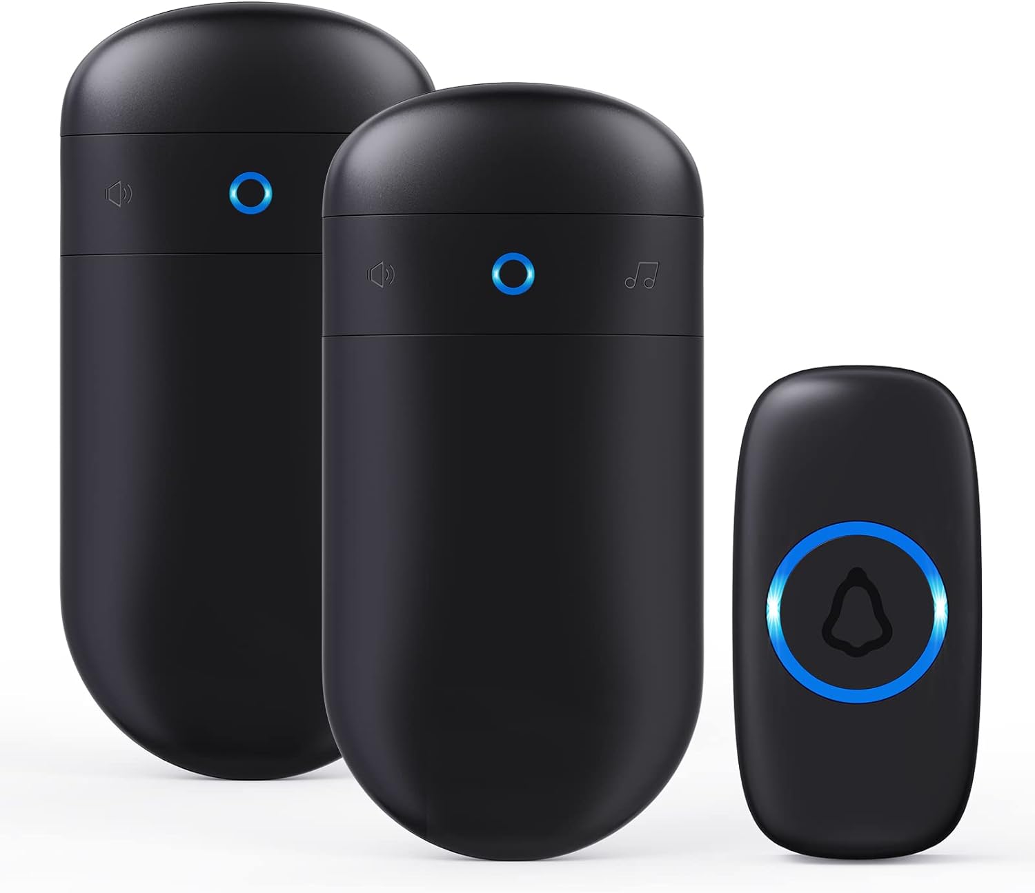 SECRUI Wireless Doorbell: 1000ft Range, 2 Receivers, Waterproof Button, 52 Chimes