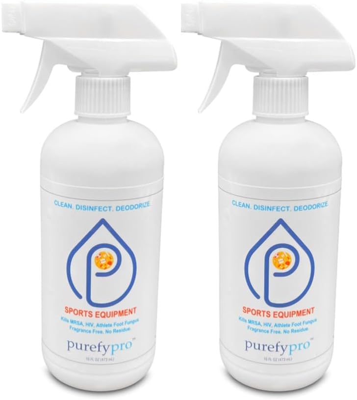 PUREFY Sports Disinfectant Spray Duo: Kills 99.9999% of Germs & Fungi! Ideal for Gear & Mats
