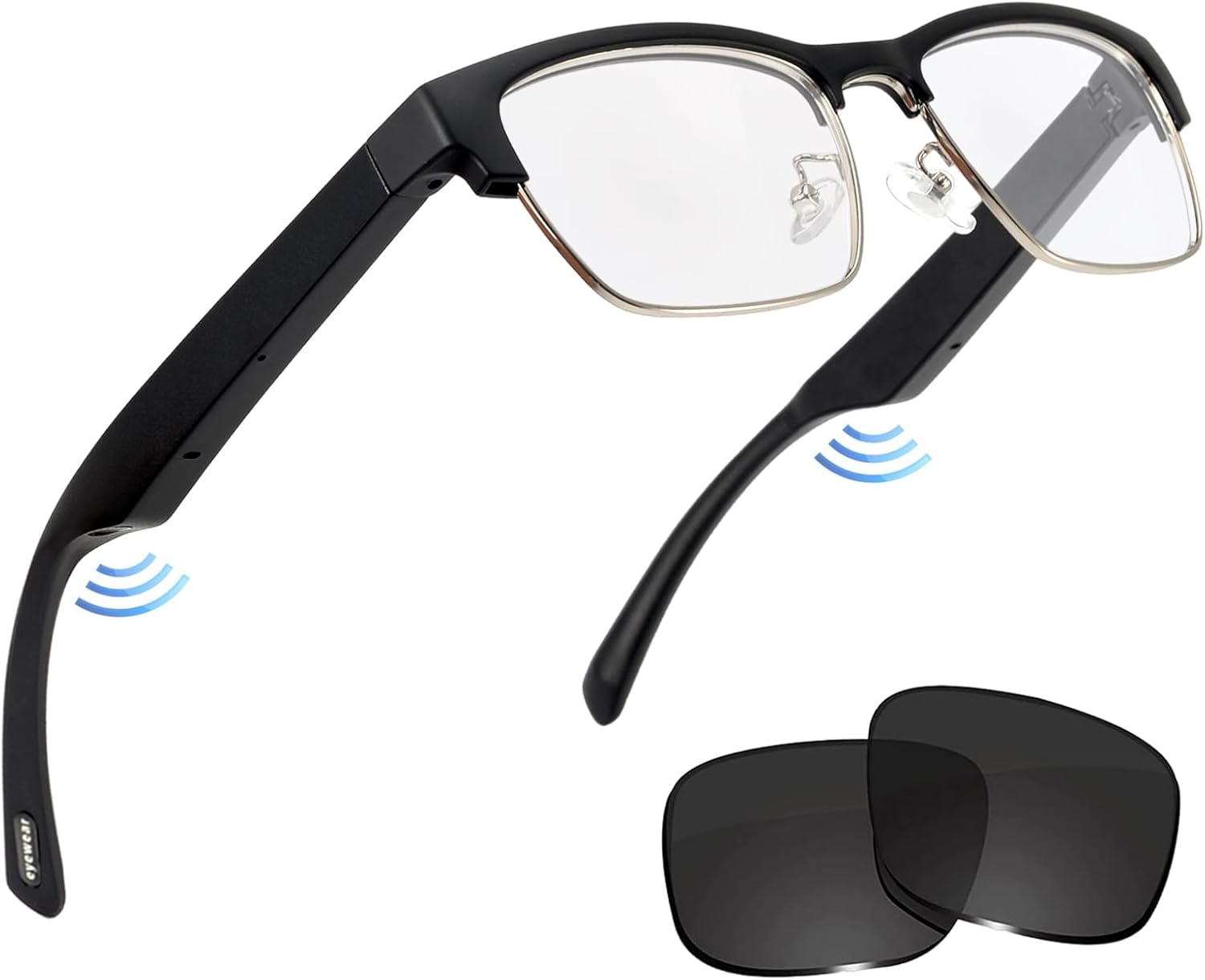 Bluetooth Smart Glasses, Blue Light Filter with UV Protection & HD Calling