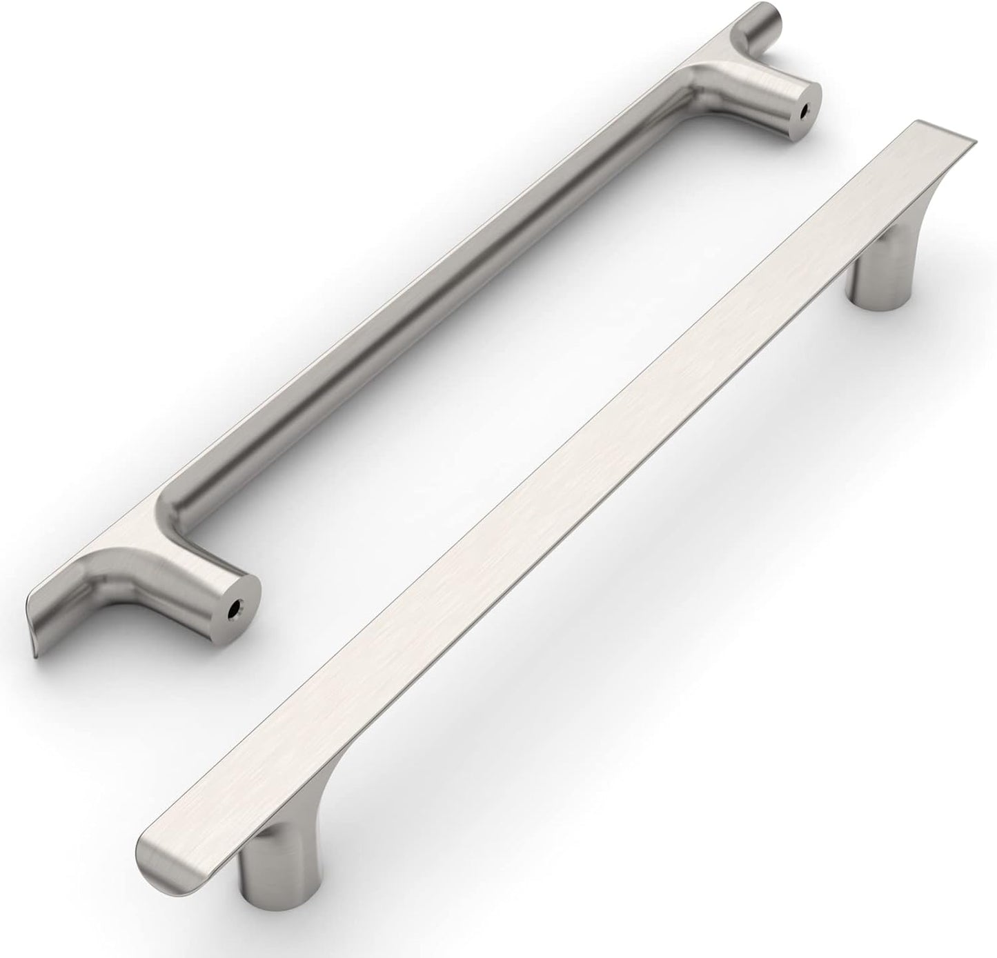 Amerdeco 10 Pack Brushed Satin Nickel Cabinet Pulls for Kitchen