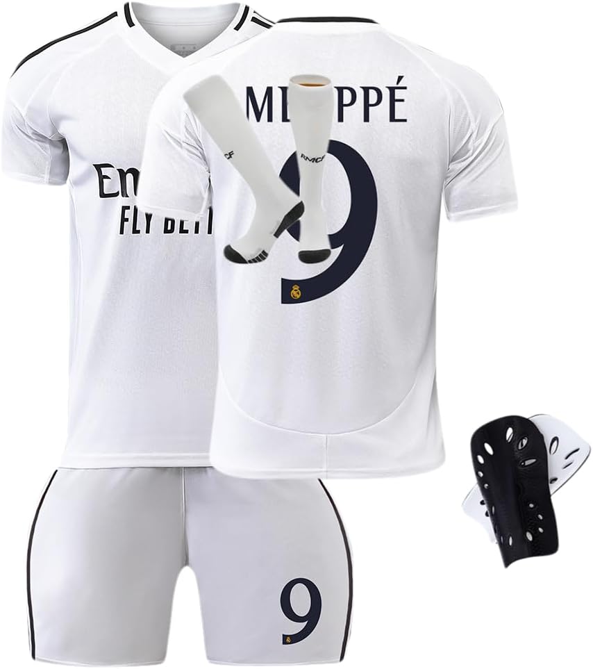 Boys Real Bellingham Madrid #5 Kids Soccer Jersey Kit Set