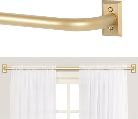 Gold Wrap Around Curtain Rods for 72 to 144 Inch Windows