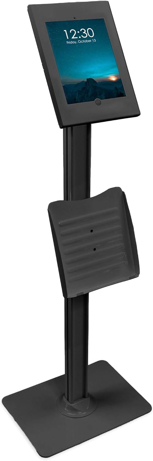 Mount-It! Anti-Theft Floor Stand for iPad - Secure Kiosk Design