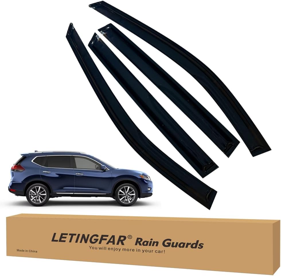 Window Visors Rain Guards for Nissan Rogue 2014-2020 Models
