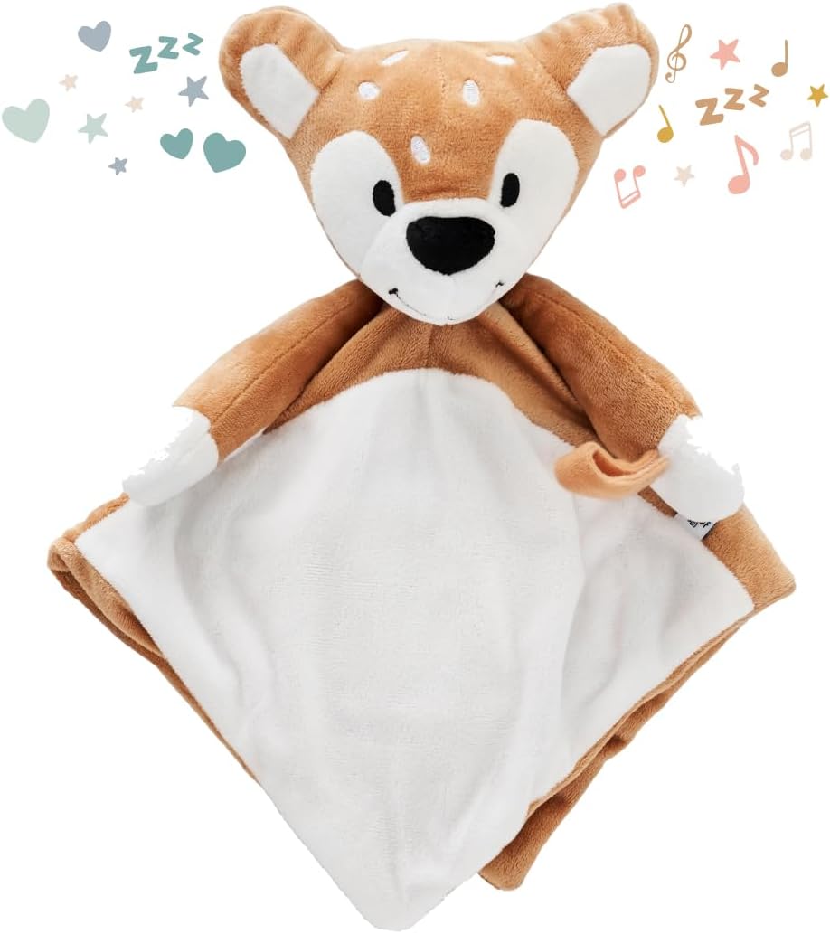 Riff Raff Baby Sleep Toy Soother - Musical Plush Fawn Comfort