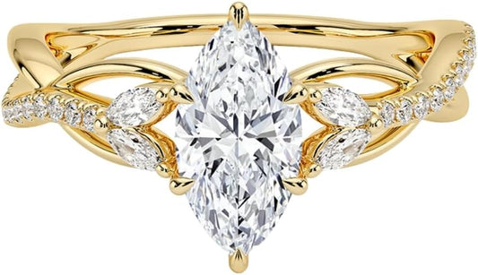 1-3 CT Moissanite Engagement Ring - Handcrafted Elegance