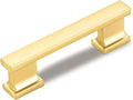 4 in Length 3 in Hole Center Brushed Gold Cabinet Handles - Durable
