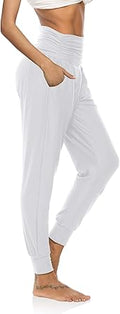 Womens Yoga Sweatpants High Waist Loose Joggers - Soft Stretch