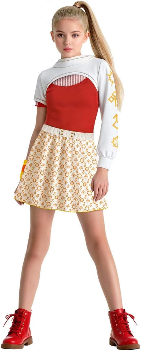 Kids Girls Zombies Character Costume for Halloween Fun Ages 4-14