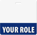 Custom Badge Buddies Navy Blue Horizontal ID Backer Cards - Durable