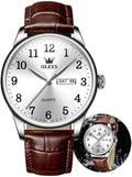 Classic Leather Mens Watch | Waterproof Quartz Timepiece