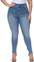 Womens Plus Size Skinny Jeans High Waisted Stretchy (Style 3QSR)