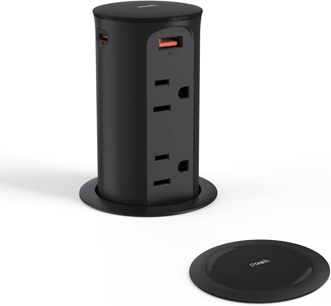 Pop Up Power Outlet for Countertops & Desks - 20W USB-C Ports