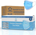 Litepak Disposable Face Masks - 2000pcs Black 3-Ply Protection