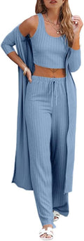 Fessceruna Womens 3 Piece Lounge Sets Pajamas - Comfortable