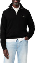 Lacoste Men's Half Zip Cotton Sweatshirt - Classic Casual Layer