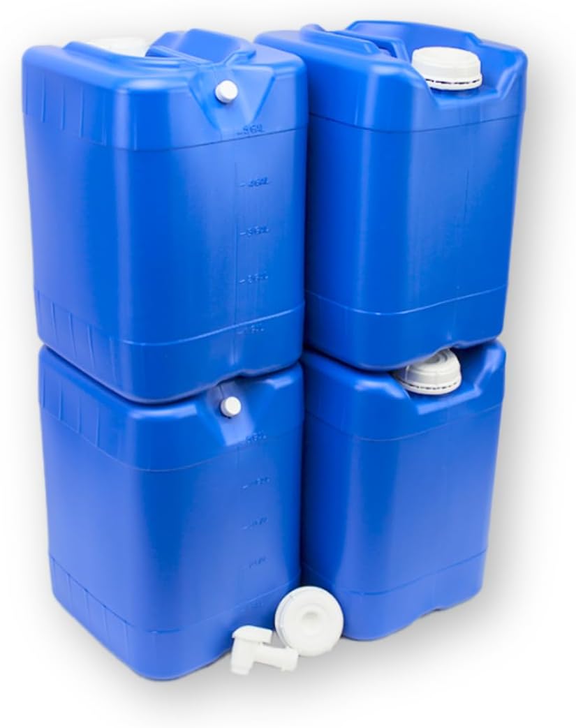 5-Gallon Stackable Water Storage Containers for Emergency Prep