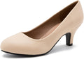 Women's Classic Round Toe Pump Kitten Heel Shoes - Low 2.56in