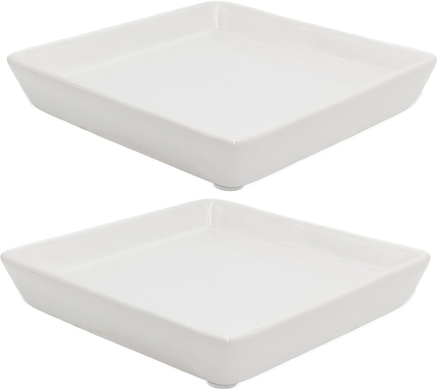 Square Plant Saucer 10 Inch 2 Pack for Indoor and Outdoor Use