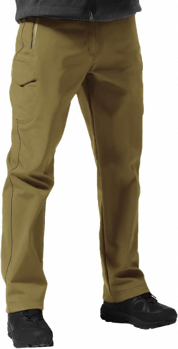 FREE SOLDIER Men's Outdoor Softshell Fleece Lined Cargo Pants