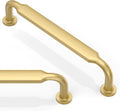 10 Pack Brushed Gold Cabinet Pulls 5 in (128mm) - Solid Zinc Drawer