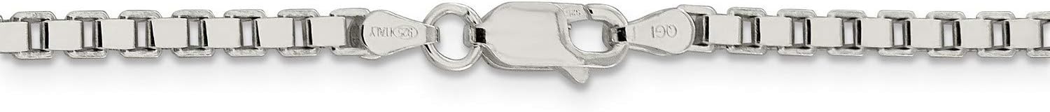Classic Box Chain Necklace in .925 Sterling Silver - 30 in