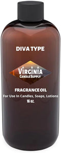 Diva Type Fragrance Oil 16 oz Bottle - Rich Sweet Floral Blend