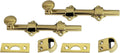 QCAA Solid Brass Dutch Door Bolt, 6ft Polished Brass 2 Pack - Sturdy