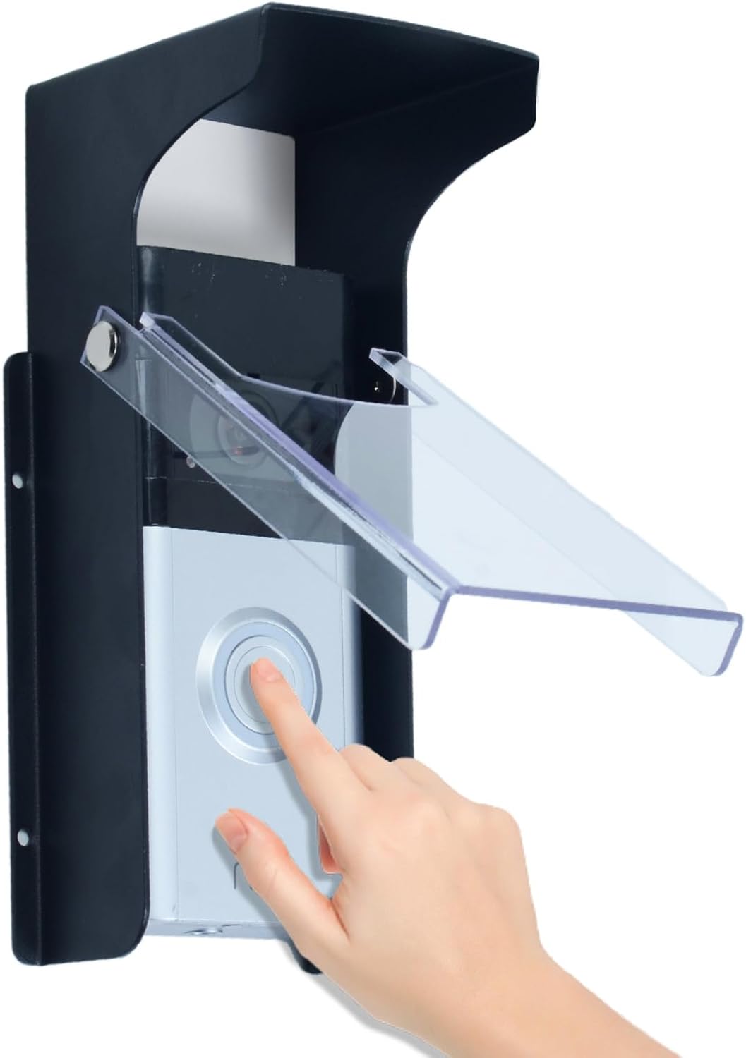 Waterproof Black Doorbell Rain Cover - Anti-Glare - Compatible with Blink/Nest/Arlo!