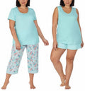 Carole Hochman Women's 4-Piece 100% Cotton Pajama Set - Comfortable