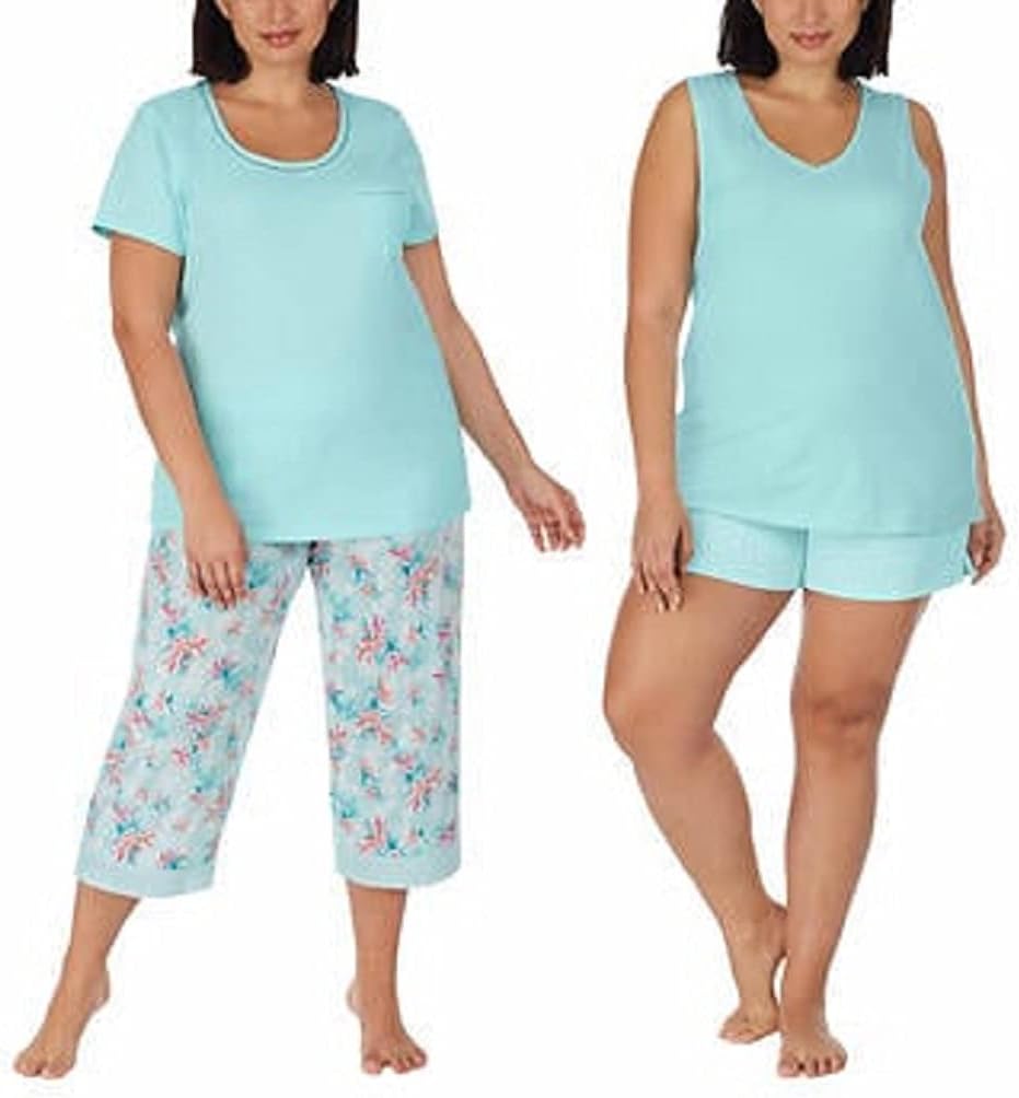 Carole Hochman Women's 4-Piece Cotton Pajama Set for Comfort