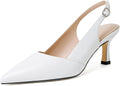 Mostrin Kitten Heels for Women Slingback Pointed Closed Toe Heels Chic