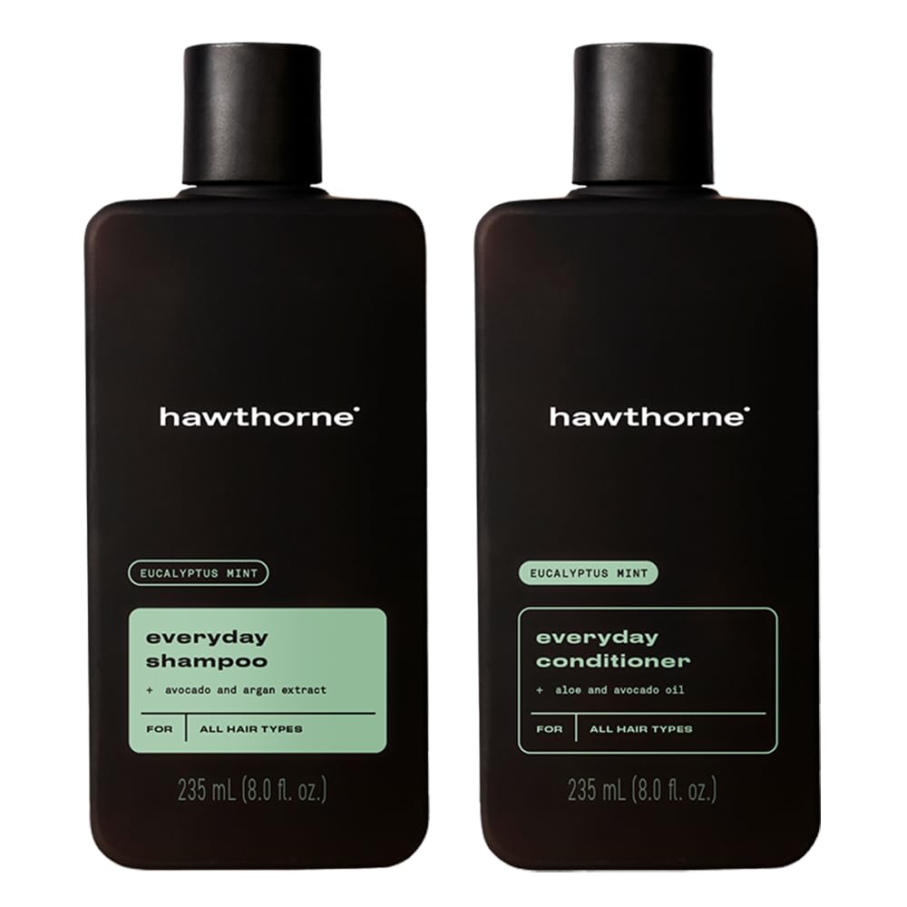Hawthorne Avocado Coconut Shampoo Set. Stronger Hair! Mint Eucalyptus Scent.