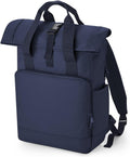 Roll Top Twin Handle Laptop Bag - Padded 15.6in Sleeve