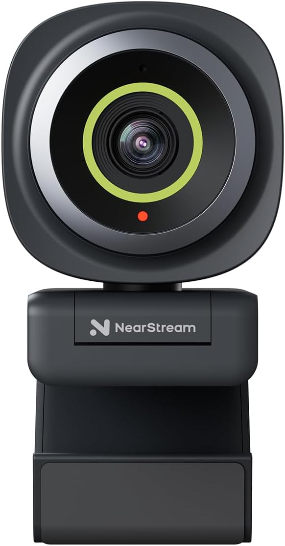 NearStream 2K Webcam for PC with Noise-Canceling Mic and Autofocus